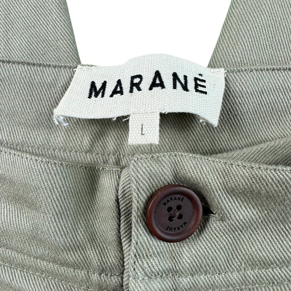 MARANE Green Heavy Pleated Canvas Men Trouser Size‎ Large Portugal - Picture 3 of 7
